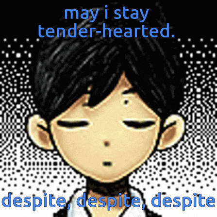 a picture of a boy with the words may i stay tender-hearted