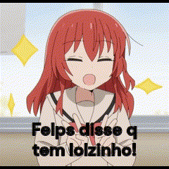 a girl with red hair is making a peace sign with her hands and says felps disse q tem lolzinho !