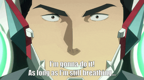 a man with a helmet on says " i 'm gonna do it " as long as he 's still breathing