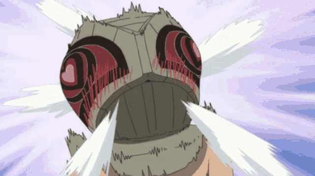 a cartoon drawing of a monster with a heart in its eye