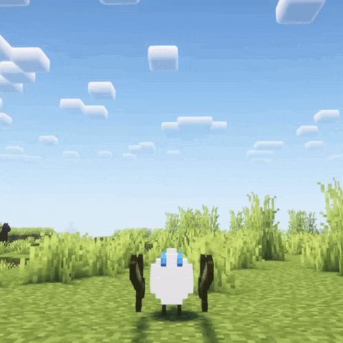 a minecraft screenshot of a robot hanging from a pole
