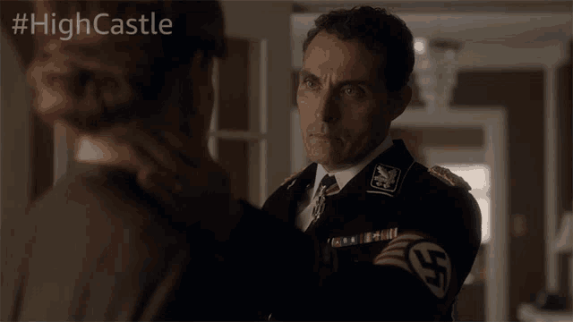 a man in a suit says i love you in front of a woman