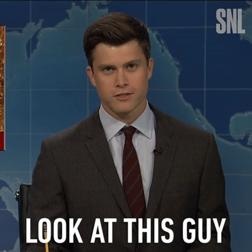 Look At This Guy Colin Jost GIF - Look At This Guy Colin Jost Saturday Night Live GIFs