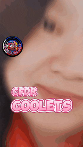 a close up of a person 's face with the words " gfdr coolets " on the bottom
