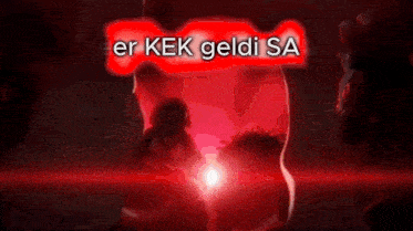 a red background with the words er kek geldi sa