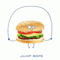 跳绳 GIF - Jumprope Ropejumping Hamburger GIFs