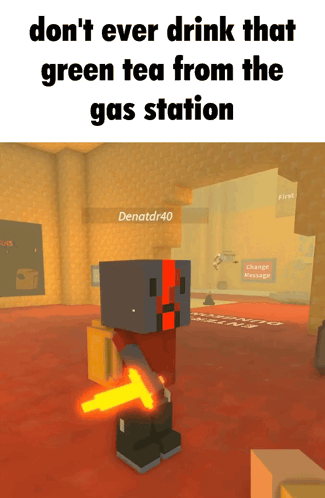 denatdr40 is a minecraft character holding a light saber