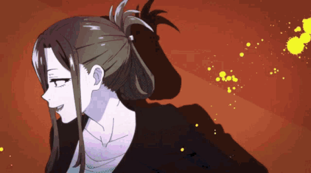 a drawing of a girl with a ponytail