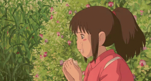 千と千尋の神隠し 千尋 ジブリ　アニメ 泣く　泣きそう　涙 GIF - Spirited Away Chihiro Naku GIFs