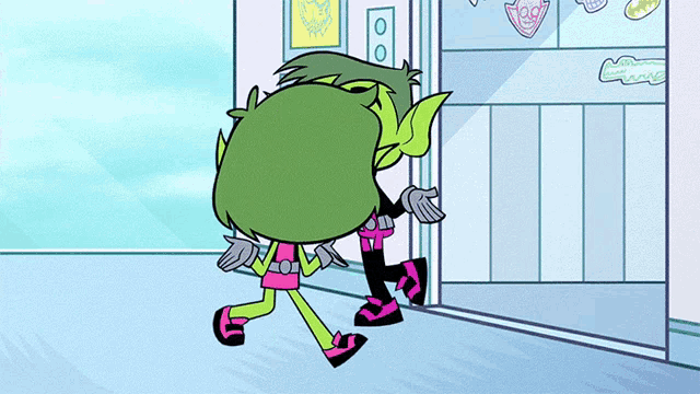 a cartoon of beast boy and beast girl