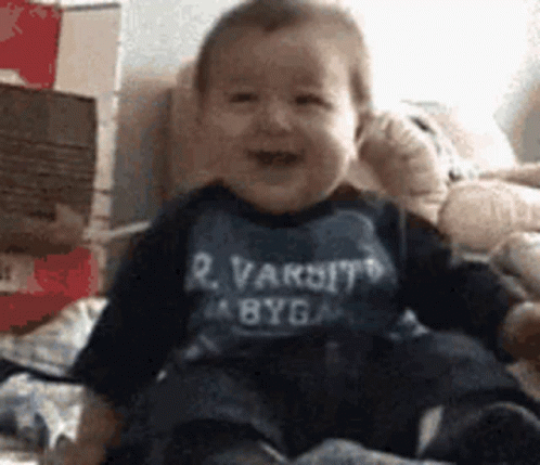 Baby Falling Over Laugh GIF - Baby Falling Over Laugh Laughing GIFs