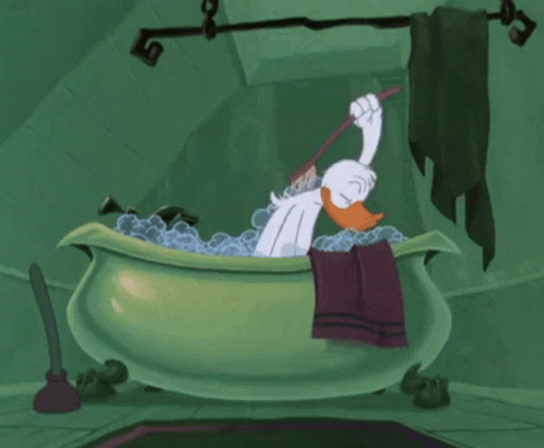 Donald Duck Bath GIF - Donald Duck Bath Wash GIFs