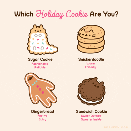 which holiday cookie are you gingerbread sandwich cookie and sugar cookie