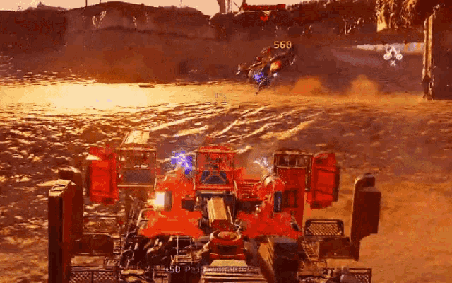 a video game is being played and the number 560 is visible