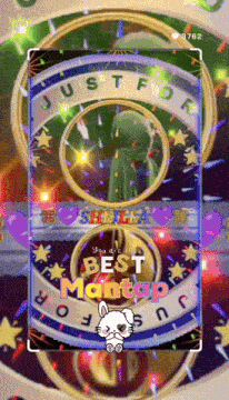 a card that says just for sheila best mantap on it