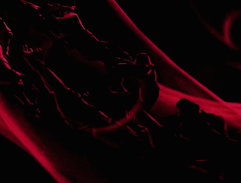 a dark red background with a few lines of light on it