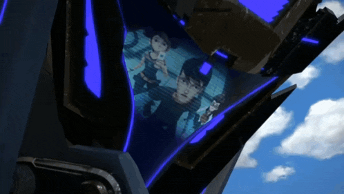 a picture of a man and a girl is on a screen