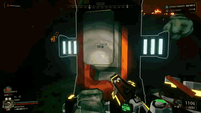 a screenshot of a video game with the number 1106 on the bottom