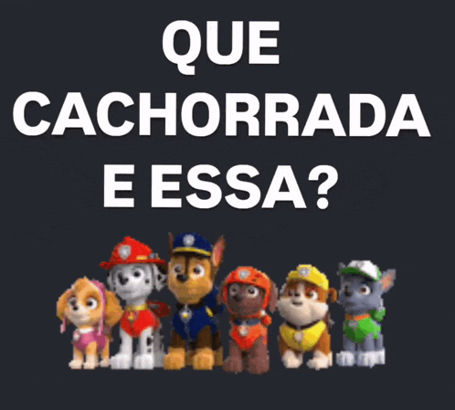 a group of paw patrol dogs are standing next to each other