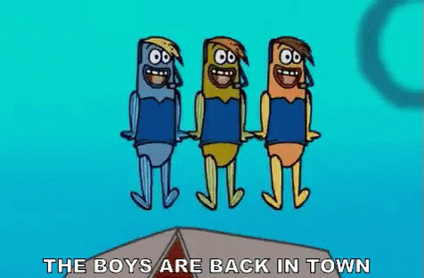 The Boys Are Back In Town GIF