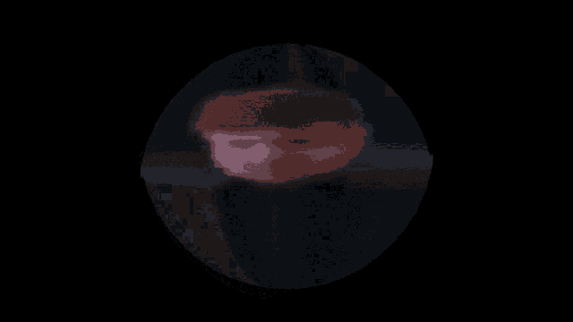 a dark blue circle with a white line in the middle of it