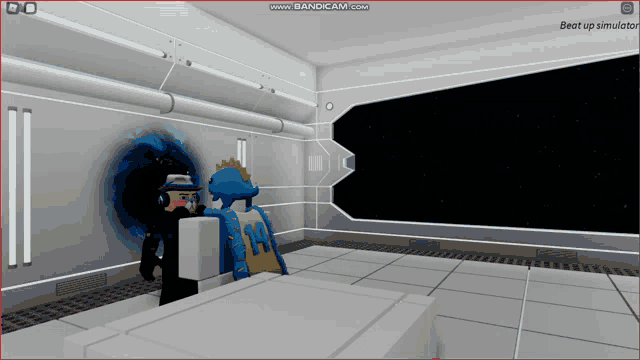 a screenshot of a video game that says beatup simulator