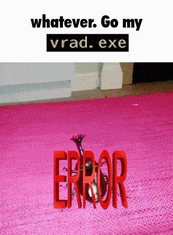 a picture of a bug on a pink rug that says error