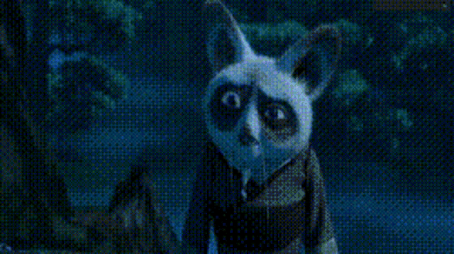 a chameleon is looking at the camera with a blue background