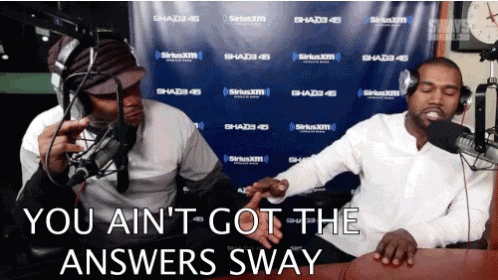 Kanye West No Answers GIF - Kanye West No Answers Sway GIFs