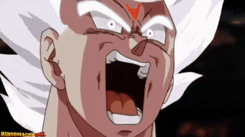 a close up of a person 's face with the words mundodragonball on the bottom