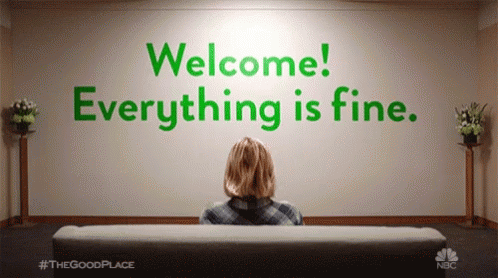 Nbc The Good Place GIF - Nbc The Good Place Everything Is Fine GIFs