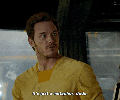 a man says it 's just a metaphor dude