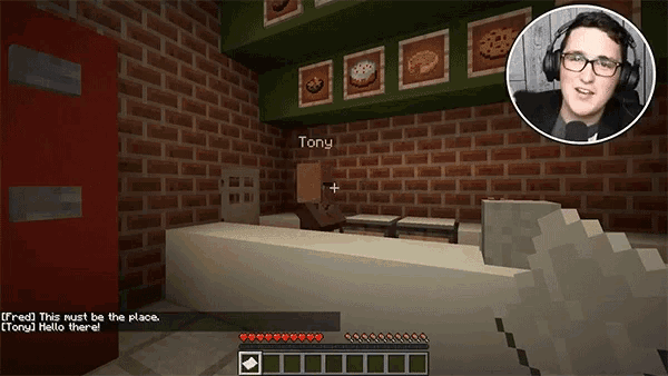a screenshot of a video game with the name tony written on the wall