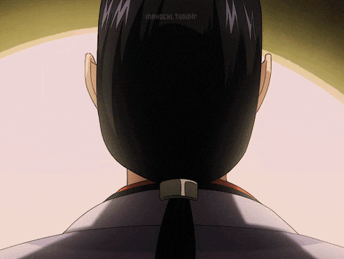 the back of a man 's head is shown with a watermark that says imhaochi tumblr