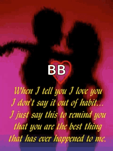 a picture of a couple with the letter bb on the top