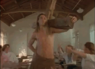 Anthony Kiedis Plays Jesus GIF
