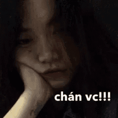 a close up of a woman 's face with a hand on her chin and the words chan vc written below her .