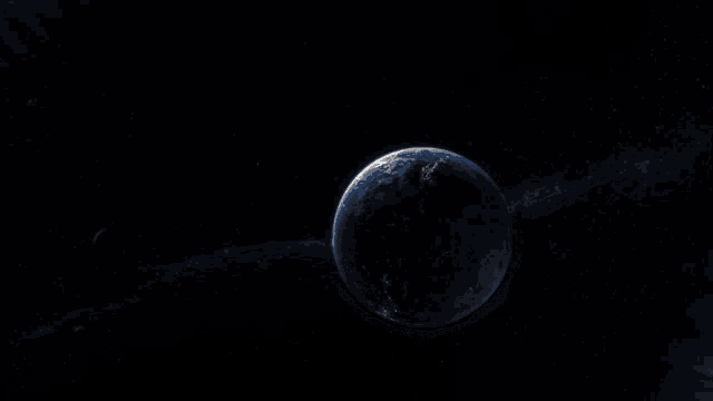 the earth is surrounded by a ring of light in the space