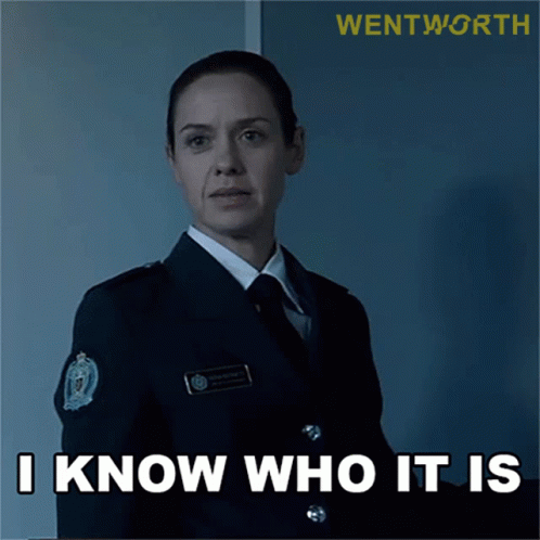 I Know Who It Is Vera Bennett GIF - I Know Who It Is Vera Bennett Wentworth GIFs