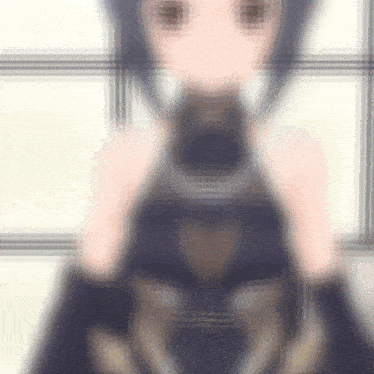 a blurry picture of a girl with a hood