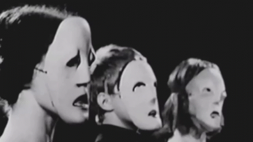Creepy Mask Children. ;; GIF - Creepy Scary Masks GIFs
