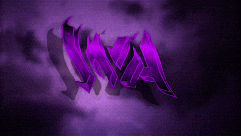 a dark purple background with a purple glowing letter w on it