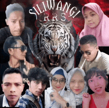 a collage of people with a tiger in the background and the words siliwangi rrs on the top