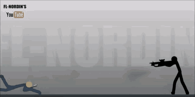 a youtube ad for fl-nordin 's shows a stick figure holding a gun