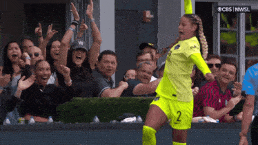 a soccer player with the number 2 on her jersey