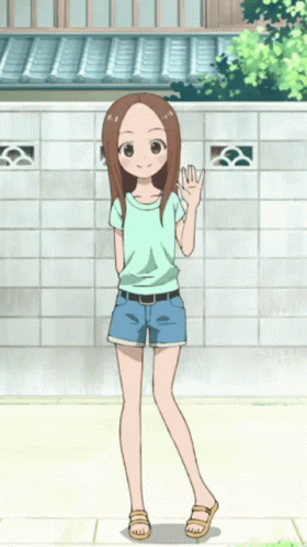 Anime Anime Wave GIF - Anime Anime Wave Takagi San GIFs