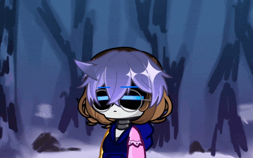 a drawing of a girl wearing sunglasses and a pink shirt