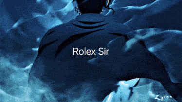 a man in a cape with rolex sir written on the bottom