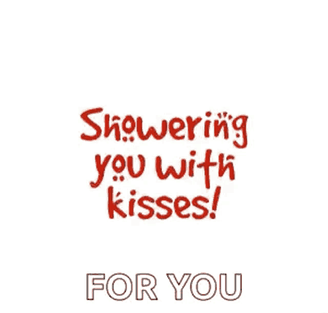 a bunch of red lips with the words " for you "