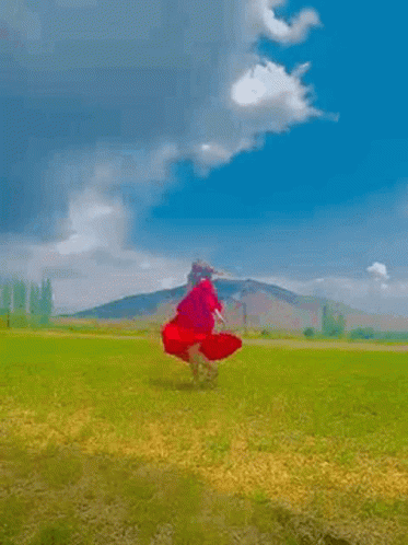 Red Dress Red Girl GIF - Red Dress Red Girl Spinning GIFs